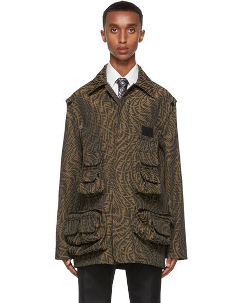 fendi ff motif jacket|Blouson .